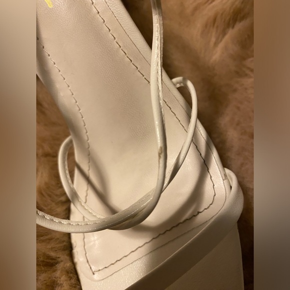 Lulus Xylia White Lace-Up Heels size 9 - Picture 6 of 11
